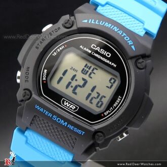 Casio Digital Alarm Watch W-219H-2A2, W219H