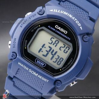 Casio Digital Alarm Watch W-219H-2AV, W219H