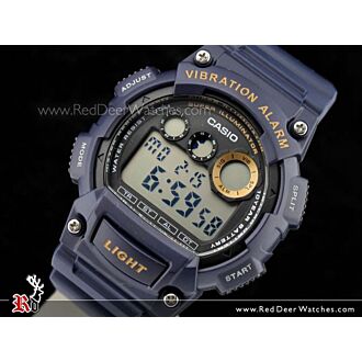 Casio 10Yrs Battery Vibration 5 alarm Sport Watch W-735H-2AV, W735H