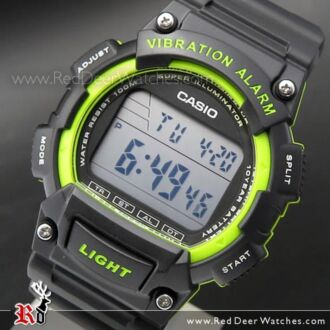 Casio Vibration Alarm 100M Digital Watch W-736H-3AV, W736H