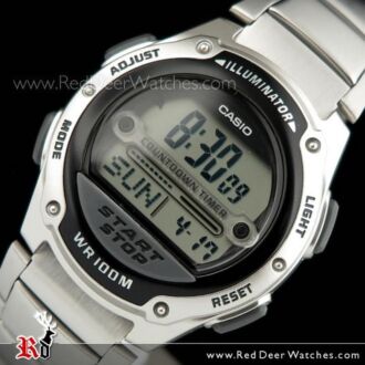 Casio Referee stopwatch 100M 10Yrs Battery Watch W-756D-1A, W756D
