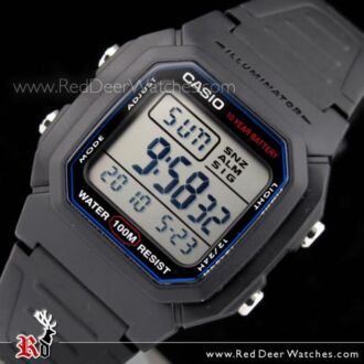 Casio Mens Multi Alarm Digital Watch W-800H-1AV, W800H