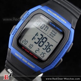 Casio Dual time 50M WR Stopwatch Digital Sport Watch W-96H-2A, W96H