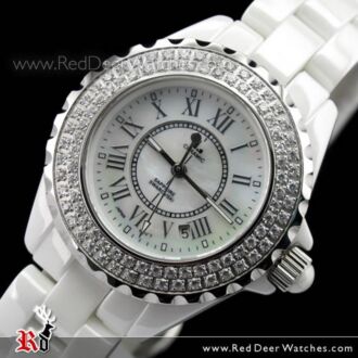 I.s Ceramic Sapphire mother of pearl face Ladies Watch WDD8271L-R