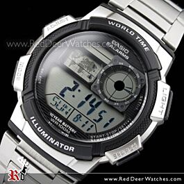 BUY Casio Sporty Digital World Time 100M Sport Watch AE-1000WD-1A, AE1000WD  - Buy Watches Online | CASIO Red Deer Watches