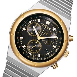 Citizen Chronograph Quartz Black Dial Mens Watch AT2544-64E