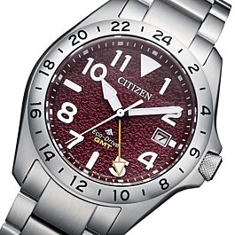Citizen Eco-Drive Promaster Land GMT Red Dial Sapphire Stainless