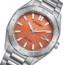 Citizen eco drive watch orange shop