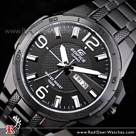 BUY Casio Edifice All Black Black Ion Plated Mens Watch EFR