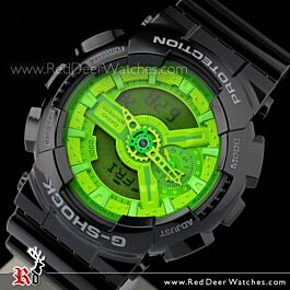 CASIO G-SHOCK ブラック/グリーン　GA-110B GA110-1B | Analog-Digital Black Men's Watch G-SHOCK | CASIO