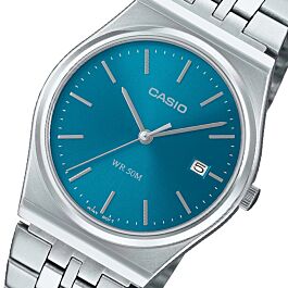BUY Casio Unisex Stainless Steel Turquoise Dial Quartz Watch MTP