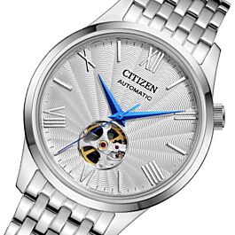 Citizen Orologio Automatico Uomo NH9130-84L – Quadrante Blu, Cassa Acciaio, Vetro Zaffiro, Fondo Trasparente
