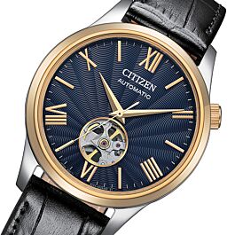 Citizen Automatic Open Heart Blue Dial Mens Watch NH9136-02L