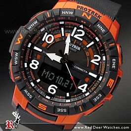 カシオ PRO TREK PRT-B50 Casio Pro Trek PRT-B50T-7JF Bluetooth Analog Digital Titanium Men
