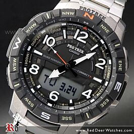 時計 CASIO PROTREK PRT-B50T-7JF CASIO PRO TREK PRT-B50T-7JF men Watch Titanium Bluetooth | eBay