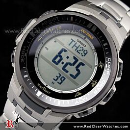 CASIO PRO TREK ホワイト 【PRG-300】 Casio Men's Solar Powered Triple Sensor White Pro Trek Watch