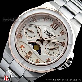BUY Casio sheen Cruise line Moon phase dial SWAROVSKI SHE