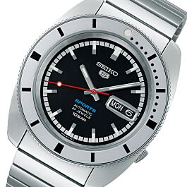 Seiko 5 Sports Black 1968 Recreation Limited Edition Watch SRPL05K1