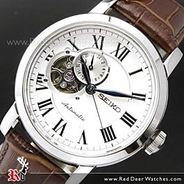 BUY Seiko Automatic White Dial Brown Leather Mens Watch SSA231K1