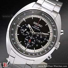 Seiko Solar Chronograph SSC621 Black Dial Stainless Steel Men s Watch