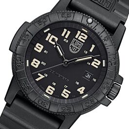 sea ブラックxs Luminox XS.0330 Men's Leatherback Sea Turtle Giant Strap Watch