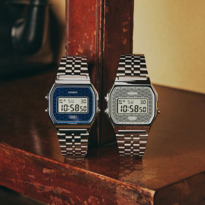 CASIO Classic Traditional Seigaiha Pattern Digital Watch A159WEVJ-7