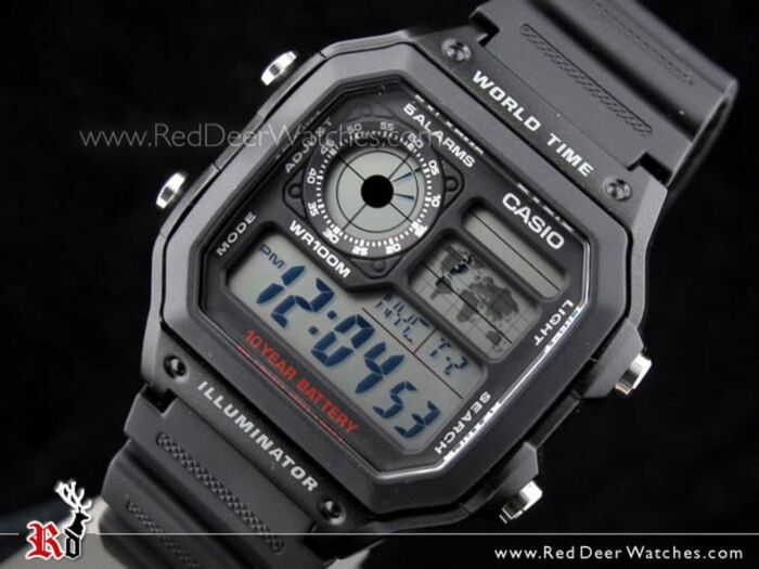 BUY Casio 10Yrs Battery 5 Alarms World Time Watch AE-1200WH  display picture 1