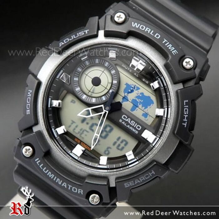 Típicamente hogar erótico BUY Casio Analog Digital World Time 100M Sport Watch AEQ-200W-1AV, AEQ200W  - Buy Watches Online | CASIO Red Deer Watches