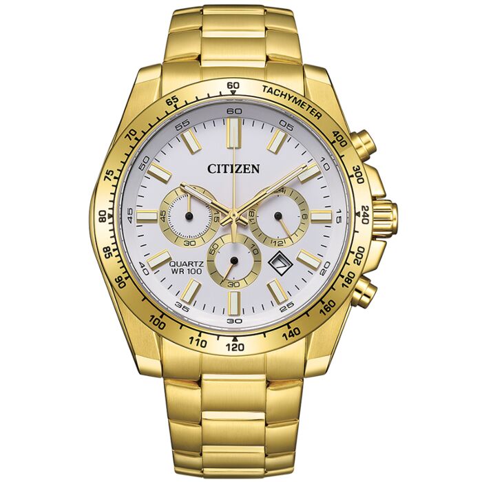 CITIZEN 腕時計 ゴールド Citizen Quartz Sports Chronograph Gold Men's Watch AN8232-53A