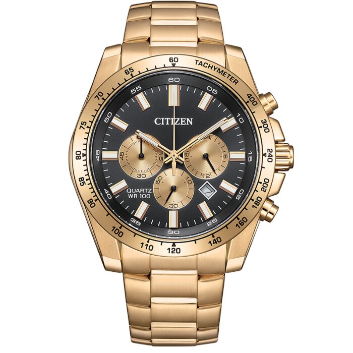 Citizen Quartz Sports Chronograph Rose Gold Men’s Watch AN8233-51E