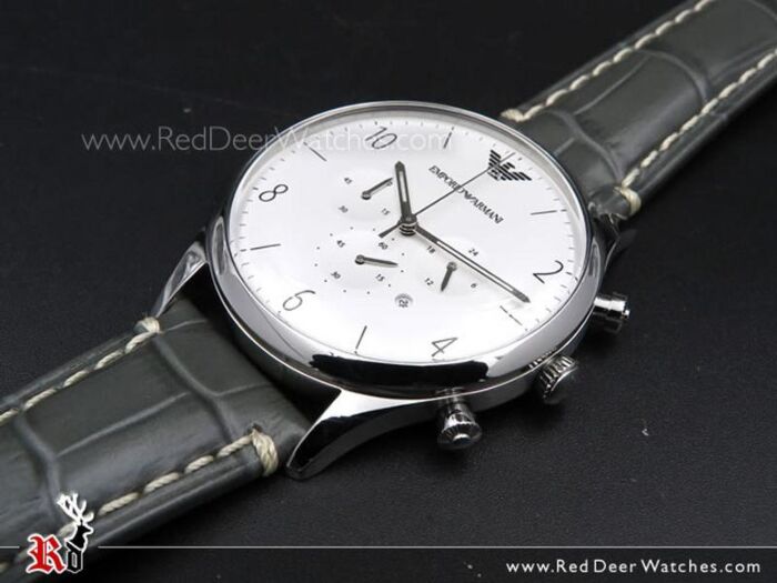 BUY Emporio Armani Chronograph Leather Strap Mens Watch AR1861