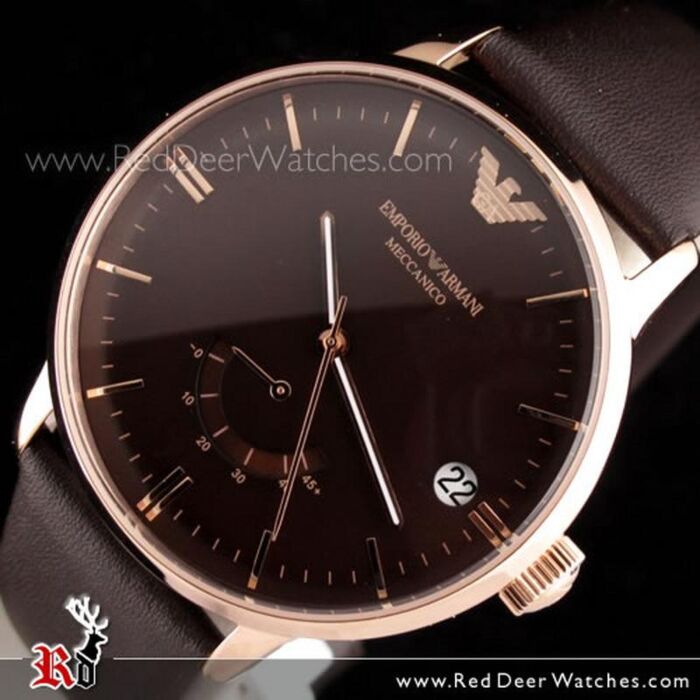 BUY Emporio Armani Automatic Meccanico Black Power Reserve Rose Gold Mens  Watch AR4657 - Buy Watches Online | EMPORIO_ARMANI Red Deer Watches