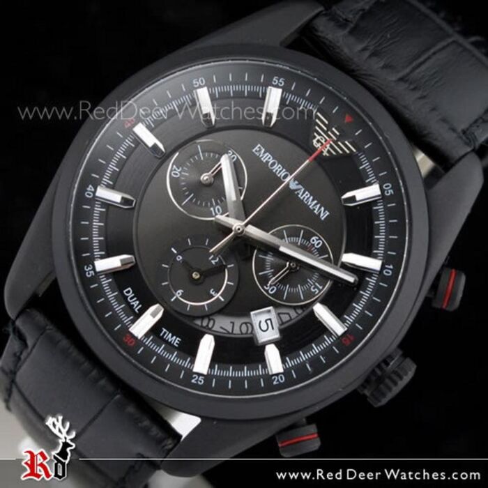 BUY Emporio Armani Chronograph Matt Black Mens Watch AR6035 - Buy