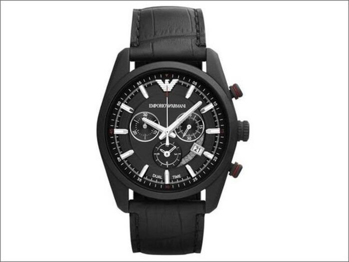 BUY Emporio Armani Chronograph Matt Black Mens Watch AR6035 - Buy
