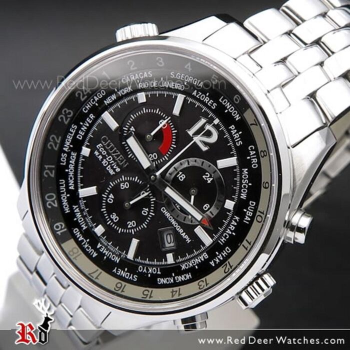 Citizen Eco-Drive Sapphire Chronograph World Time Watch AT0365-56E