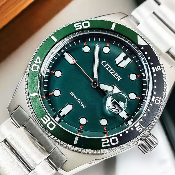 Citizen Eco-Drive Green Quartz Watch AW1768-80X