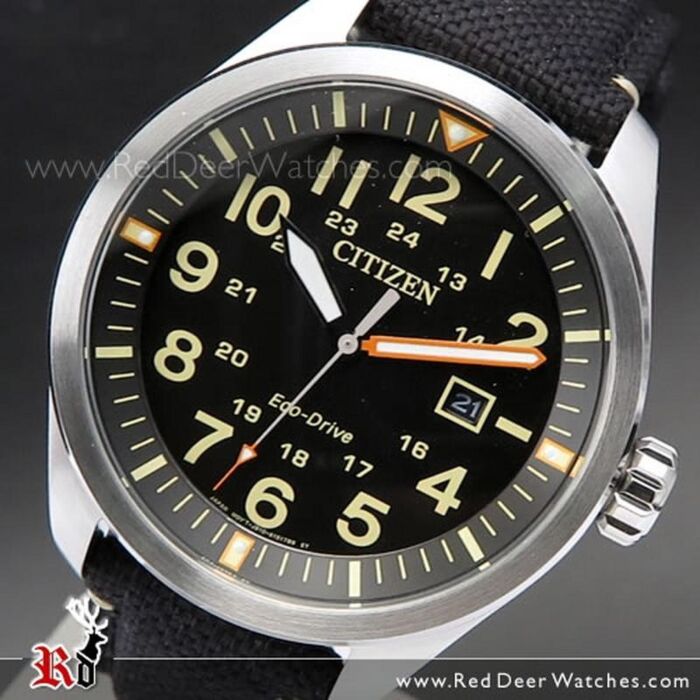 Citizen Eco-Drive Solar Military Nylon Strap Watch AW5000-24E