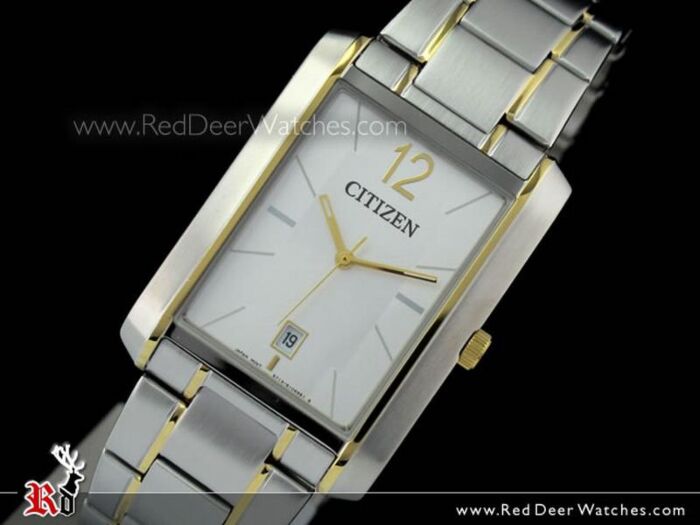 Citizen Two-Tone Silver and Gold Rectangular Dress Watch DP1001201317051919M?resmode=  main image 2