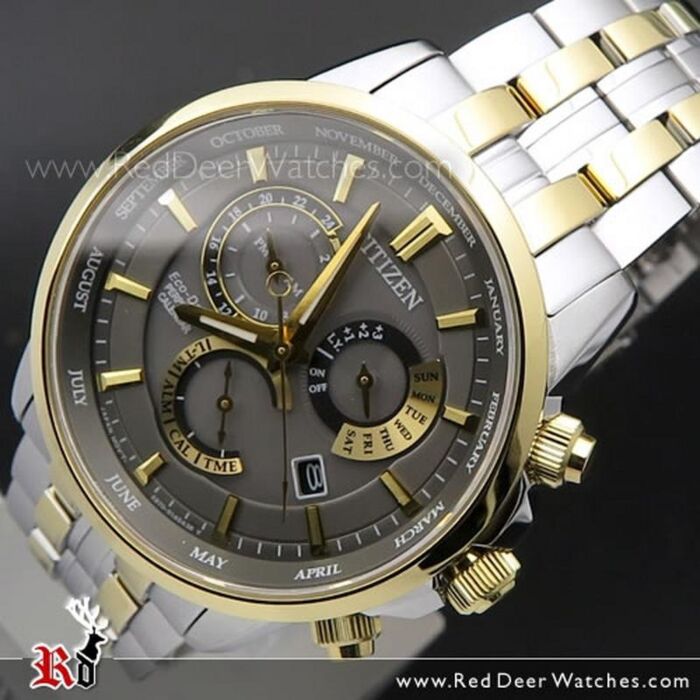 Citizen Eco-Drive Perpetual Sapphire Two Tone Mens Watch