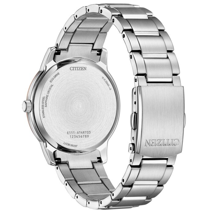 Citizen Eco-Drive Two-Tone Pink Gold Men's Classic Watch BM6979-74A