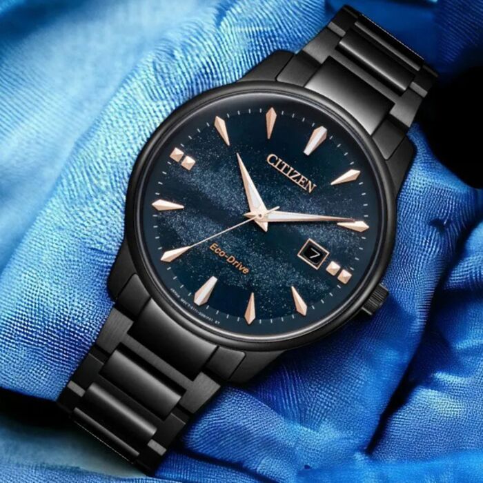 BUY Citizen Eco-Drive Galaxy Blue Dial Sapphire Mens Watch BM7595