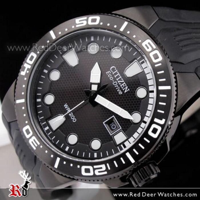 BUY Citizen Eco-Drive Black 200M Scuba Fin Divers Watch BN0095-08E