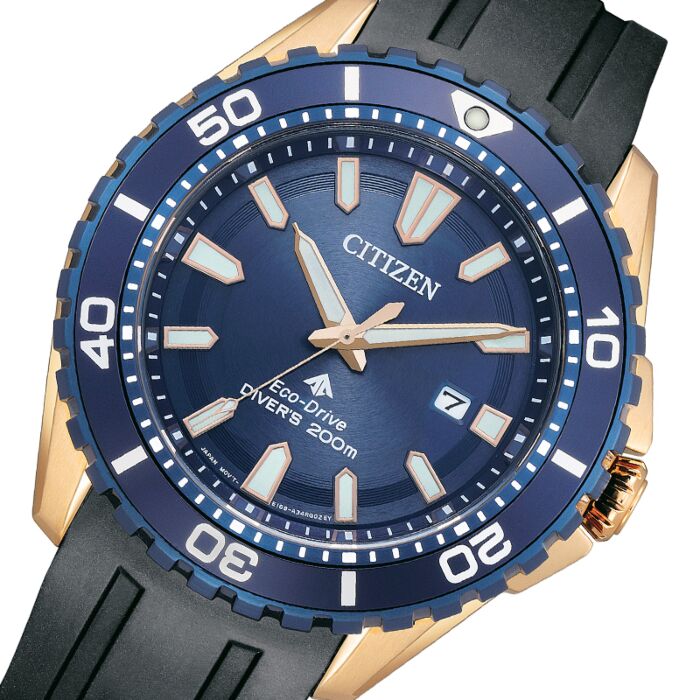 Uitgestorven ik luister naar muziek Indica Citizen Promaster Eco-Drive Marine Blue Dial Divers Watch BN0196-01L