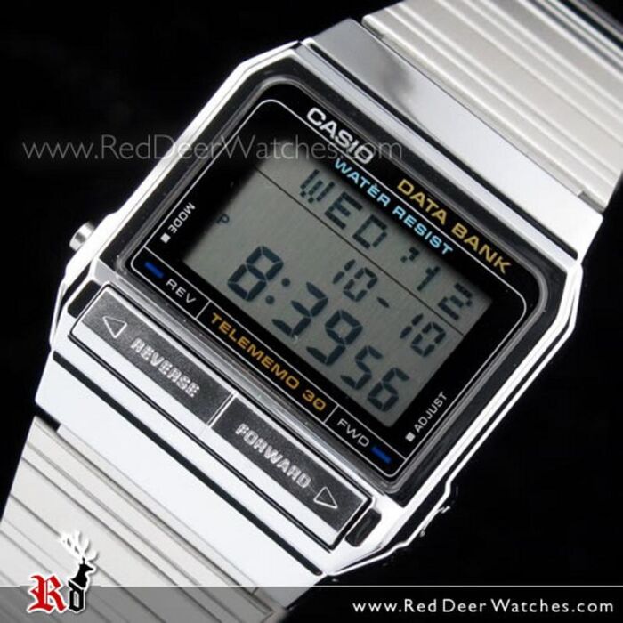 【即納】 Vintage Casio BUY Retro DB-310A-1 Watch Bank Data Silver 時計
