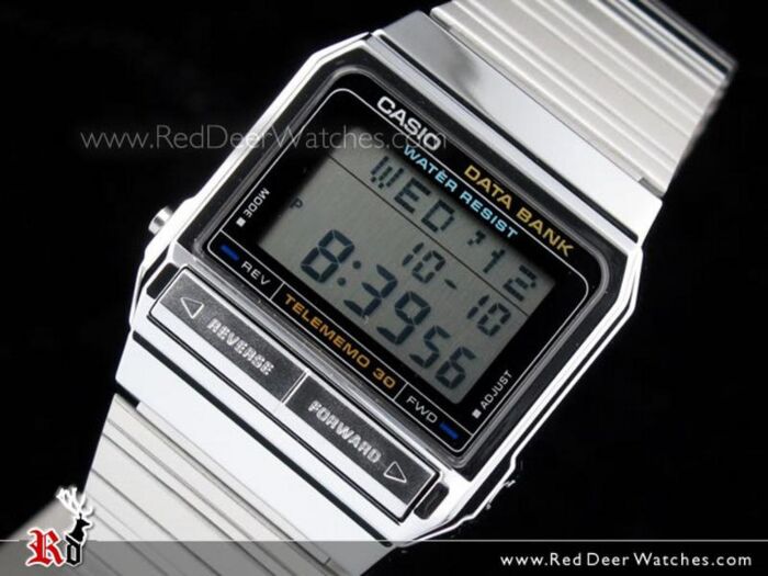 CASIO DATA BANK DB-310A-1 デジタル腕時計 BUY Casio Vintage Retro Silver Data Bank Watch DB-310A-1
