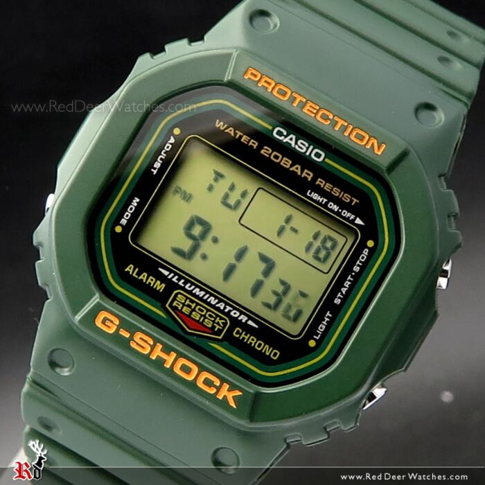 BUY Casio G-Shock Original Green Watch DW-5600RB-3, DW5600RB - Watches Online | CASIO Red Deer Watches