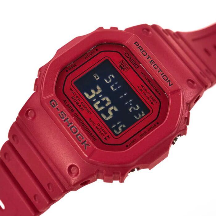 Casio G-Shock Iconic Red Series Bio-Based Red Resin Band Watch DW