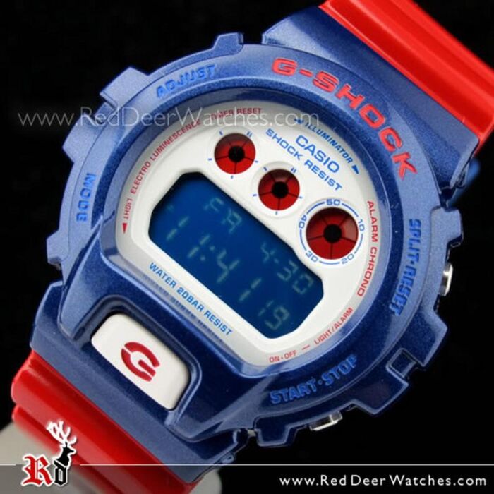 G-shock DW6900AC Men\u0027s G-Shock DW6900AC-2 Red Resin Quartz Sport Watch -