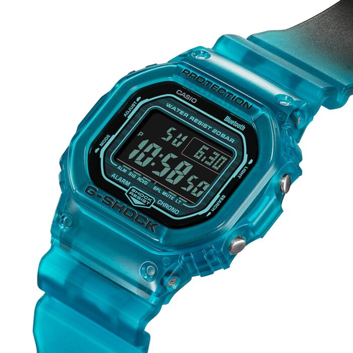 Casio G-Shock Transparent Blue Bluetooth Digital Watch DW