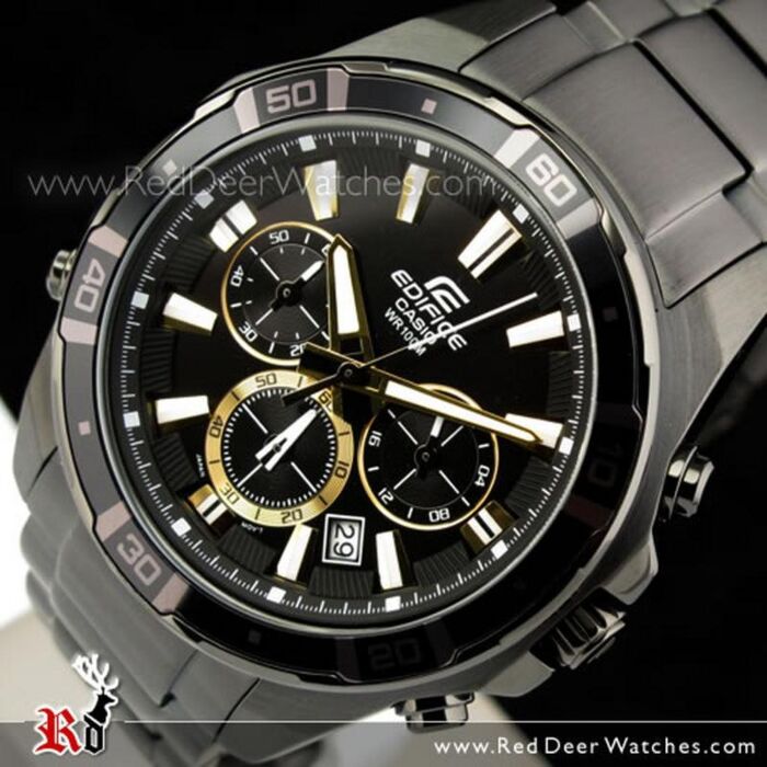 BUY Casio Edifice Chronograph Super Illuminator Black ion plated